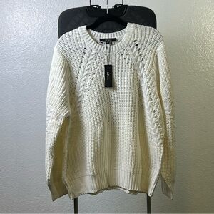 La Joie Women’s Cream Crewneck Knit Sweater Size 3X